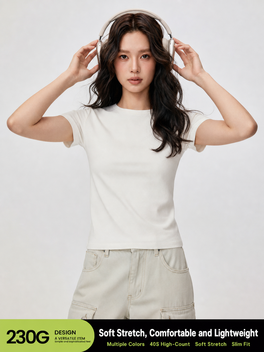 250GSM Waist Fitted Crew Neck Short Sleeve T-Shirt (Women)