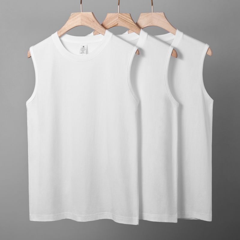 Custom 300G Heavyweight Cotton Sleeveless Drop Shoulder Tank Top - Image 5