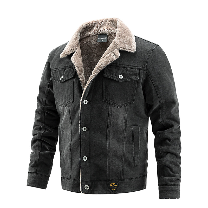 Custom Men’s Fleece Lined Denim Jacket - Image 2