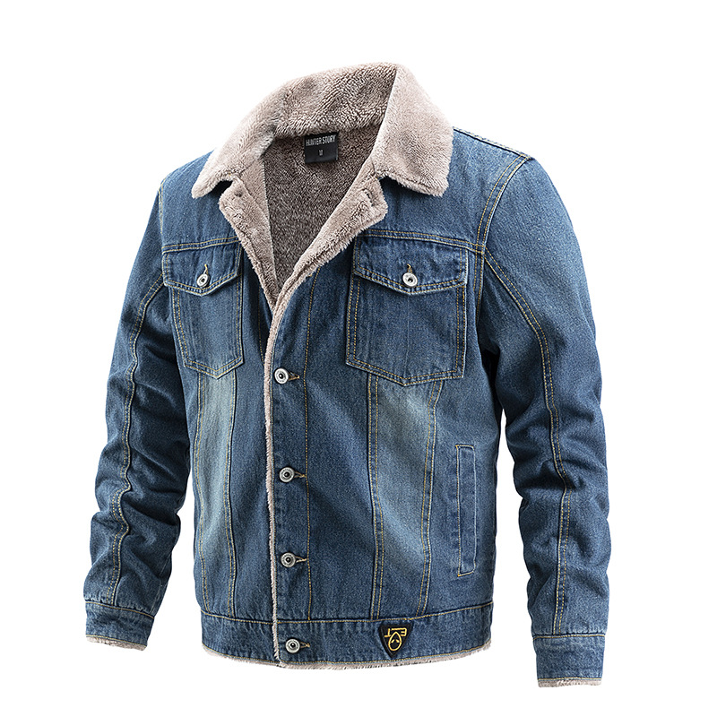 Custom Men’s Fleece Lined Denim Jacket - Image 3