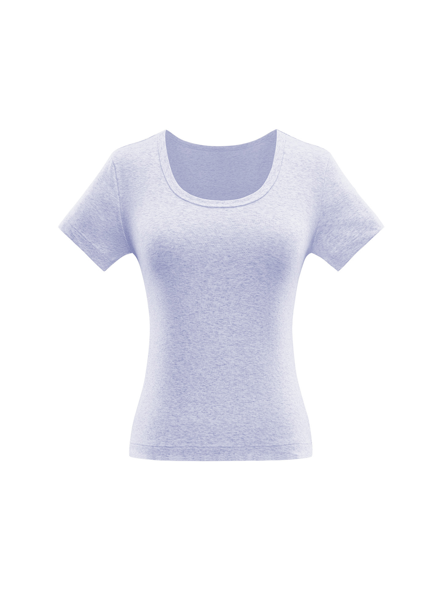 230GSM Slim Fit U-Neck Short Sleeve T-Shirt (Women) - Image 3