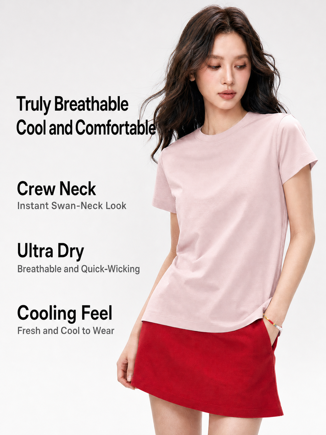 200GSM Ice Cool Cotton Short Sleeve T-Shirt (Women)