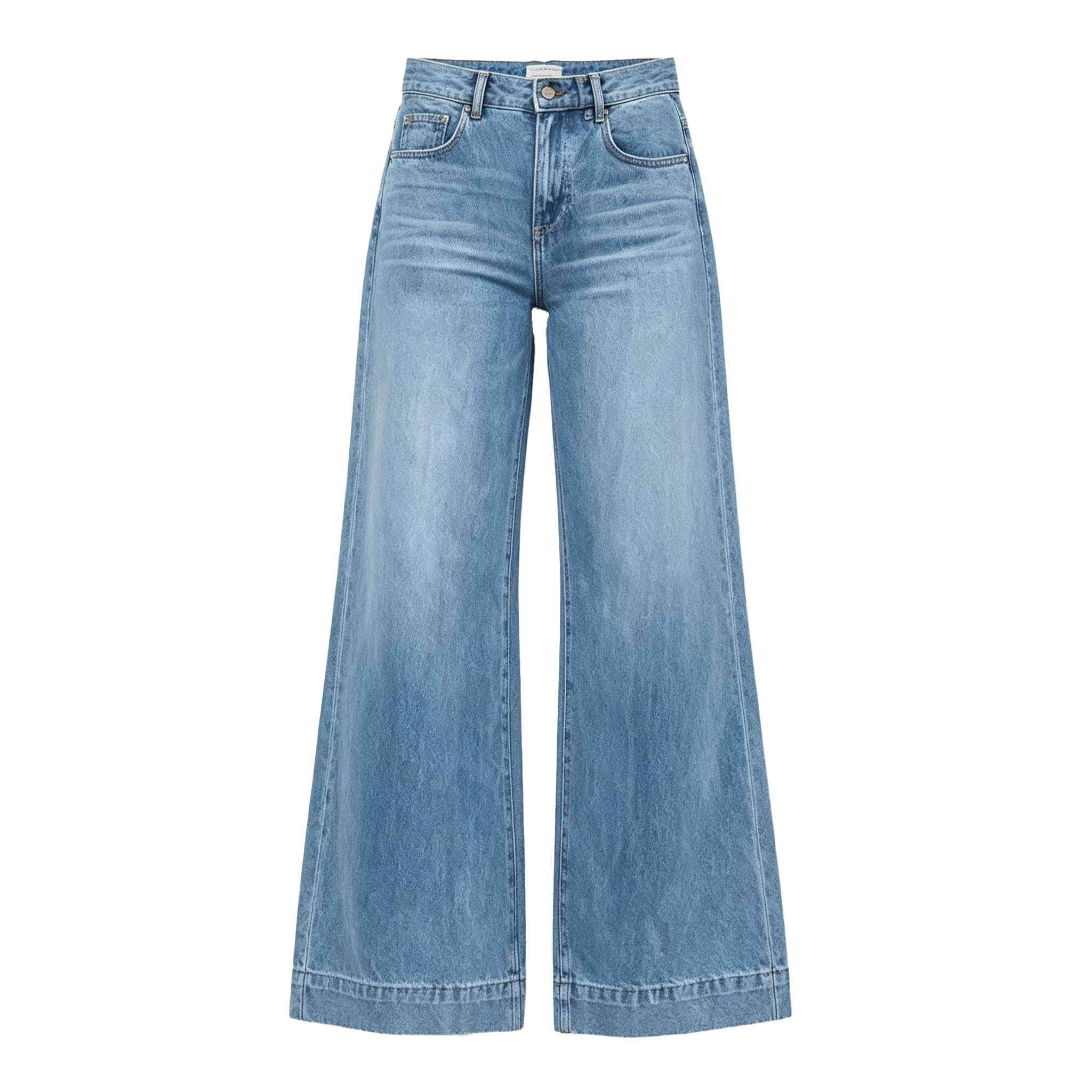 Custom Women’s High Waist Washed Wide Leg Jeans