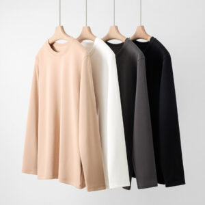 400GSM Fleece Lined Crew Neck Long Sleeve T-Shirt (Men)