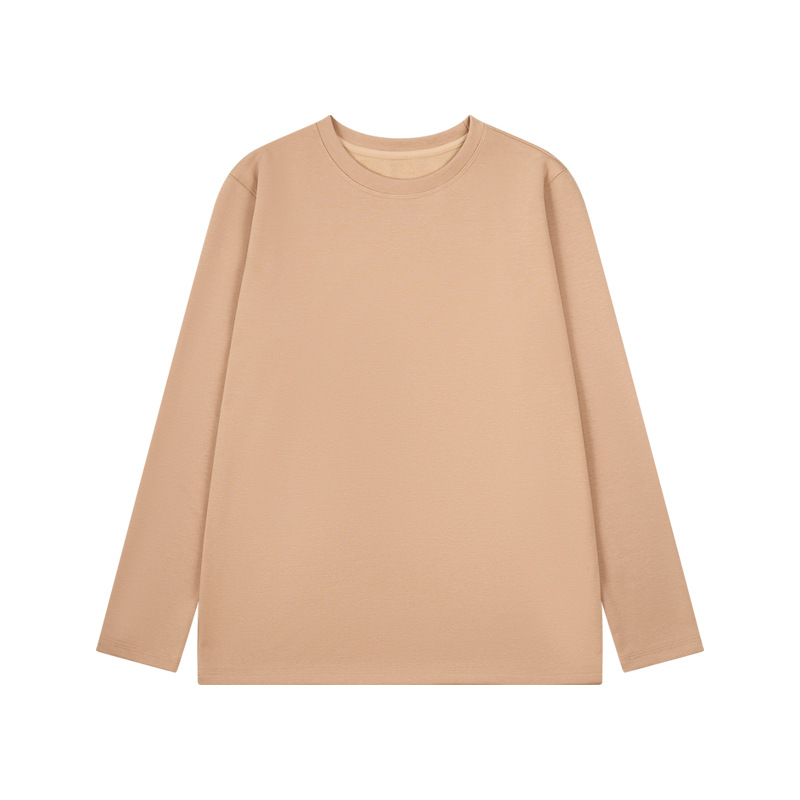 400GSM Fleece Lined Crew Neck Long Sleeve T-Shirt (Men) - Image 3